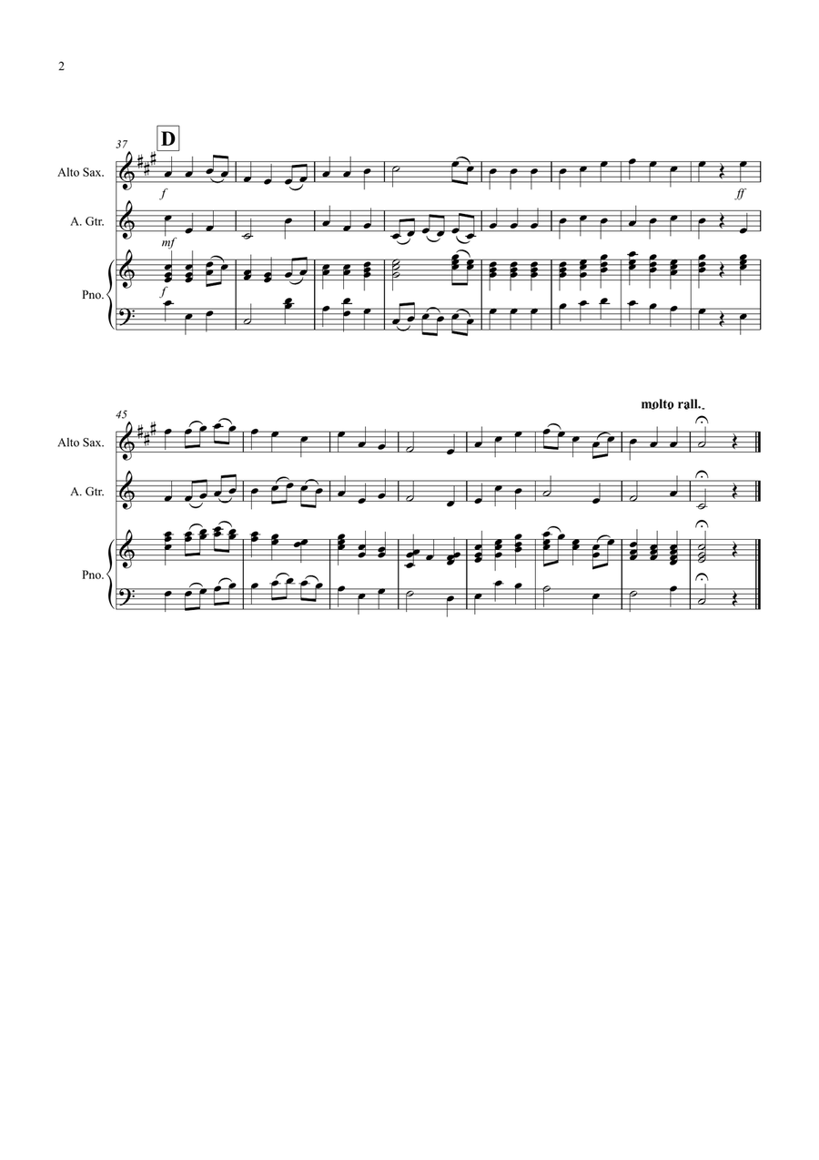 Be Thou My Vision for Alto Saxophone and Guitar Duet Alto Saxophone scores gallery preview page 2