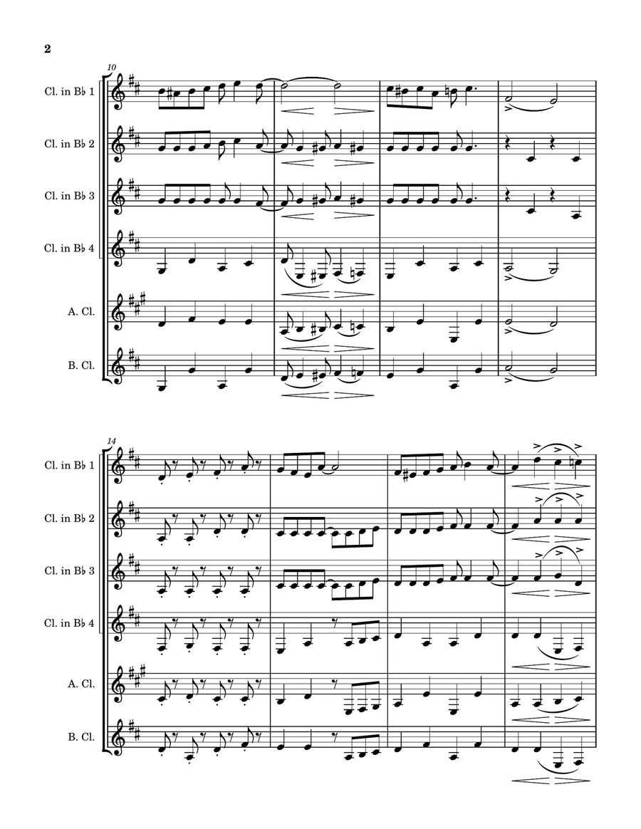 Draggy Rag Clarinet Quintet scores gallery preview page 2