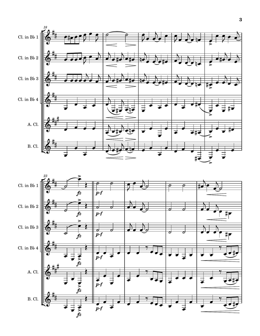 Draggy Rag Clarinet Quintet scores gallery preview page 3