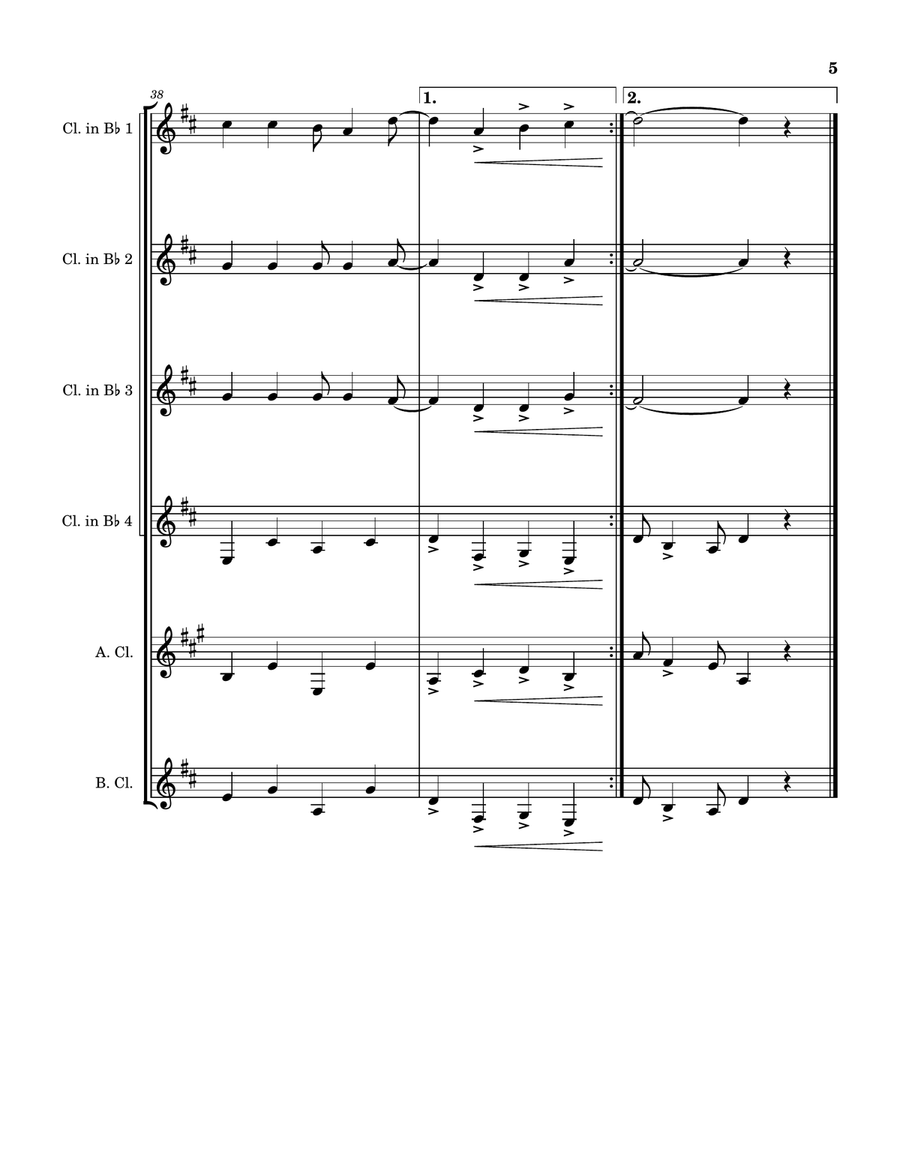 Draggy Rag Clarinet Quintet scores gallery preview page 5