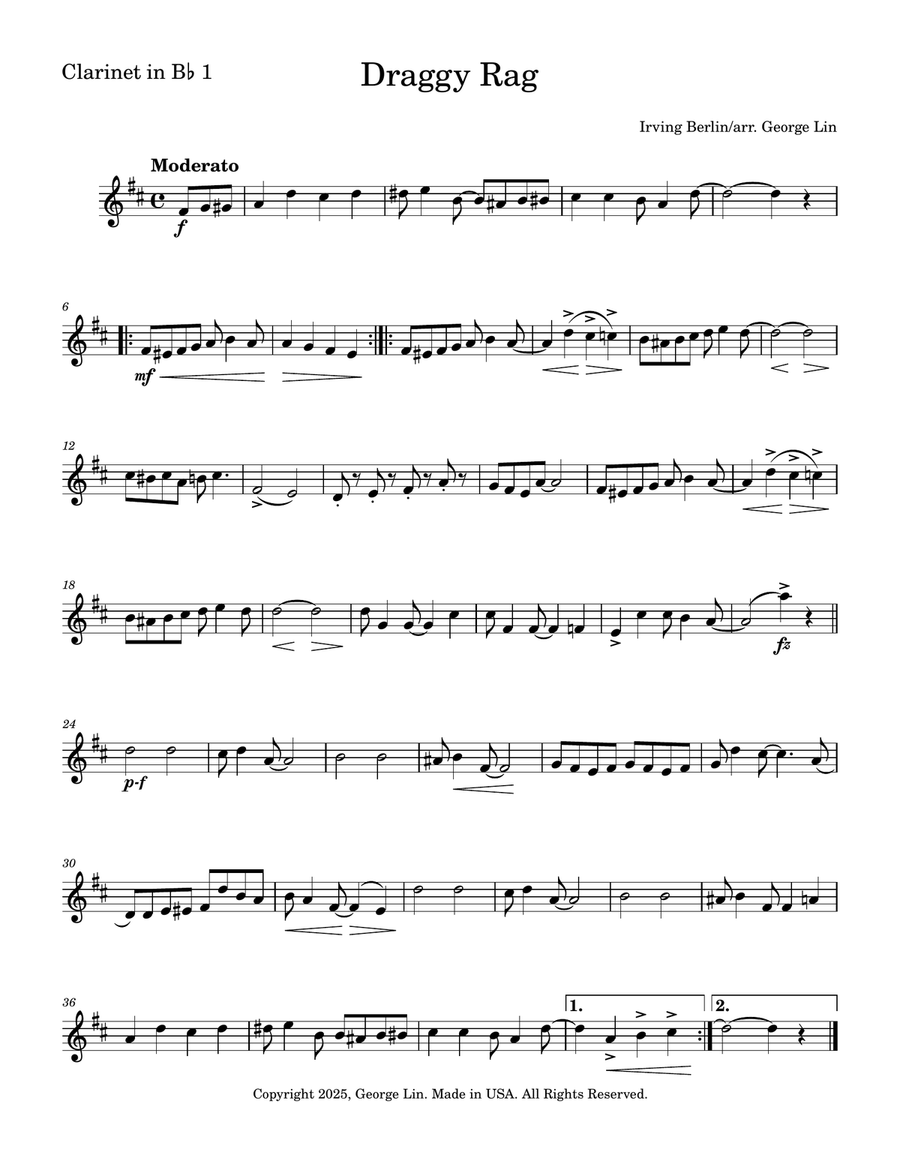 Draggy Rag Clarinet Quintet scores gallery preview page 6
