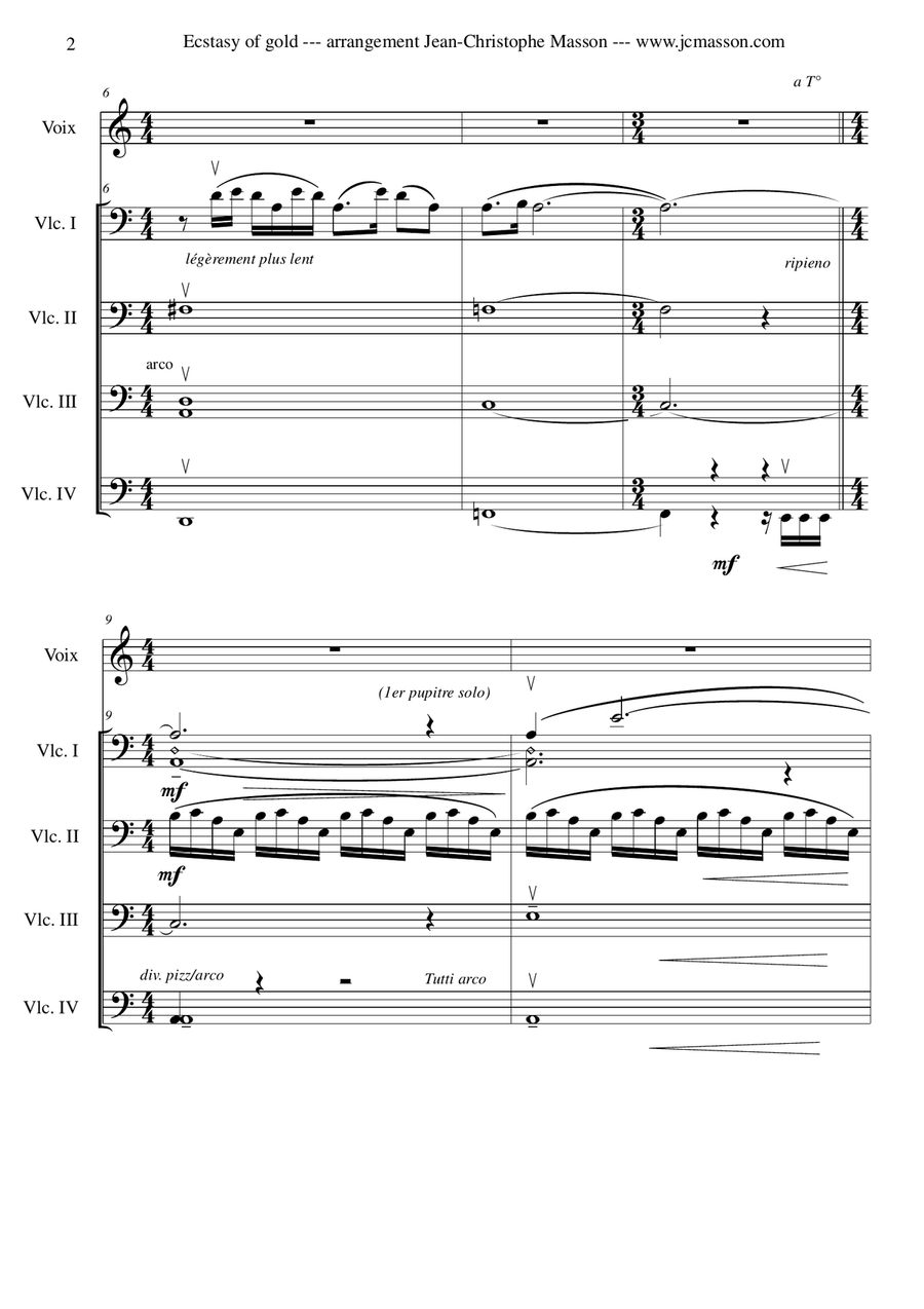 Ecstasy Of Gold Ecstasy Of Gold String Orchestra scores gallery preview page 2