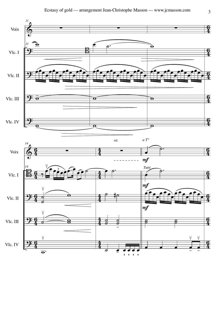 Ecstasy Of Gold Ecstasy Of Gold String Orchestra scores gallery preview page 3