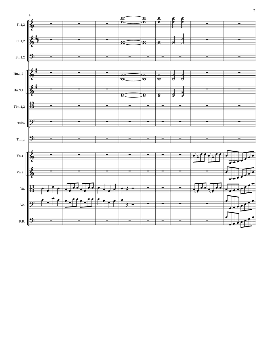 Serenade For Symphony In C Major Small Ensemble scores gallery preview page 2