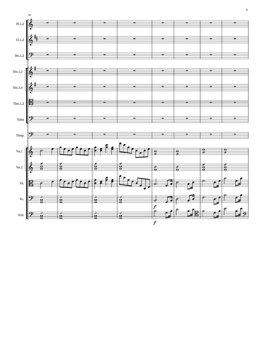 Serenade For Symphony In C Major Small Ensemble scores gallery preview page 3