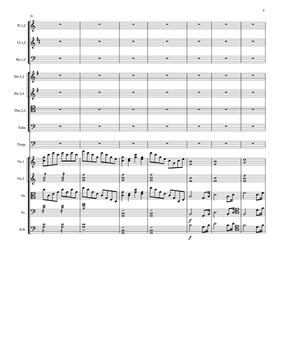 Serenade For Symphony In C Major Small Ensemble scores gallery preview page 4
