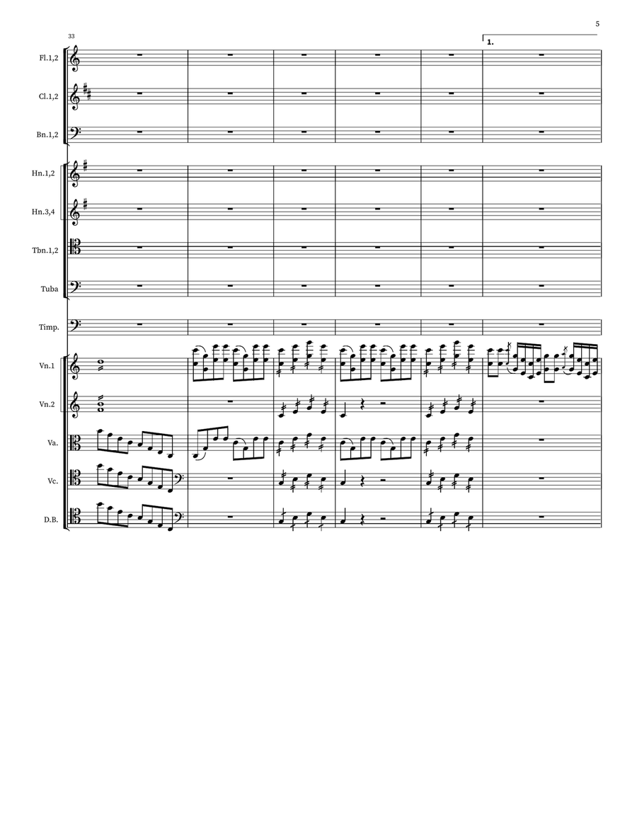 Serenade For Symphony In C Major Small Ensemble scores gallery preview page 5