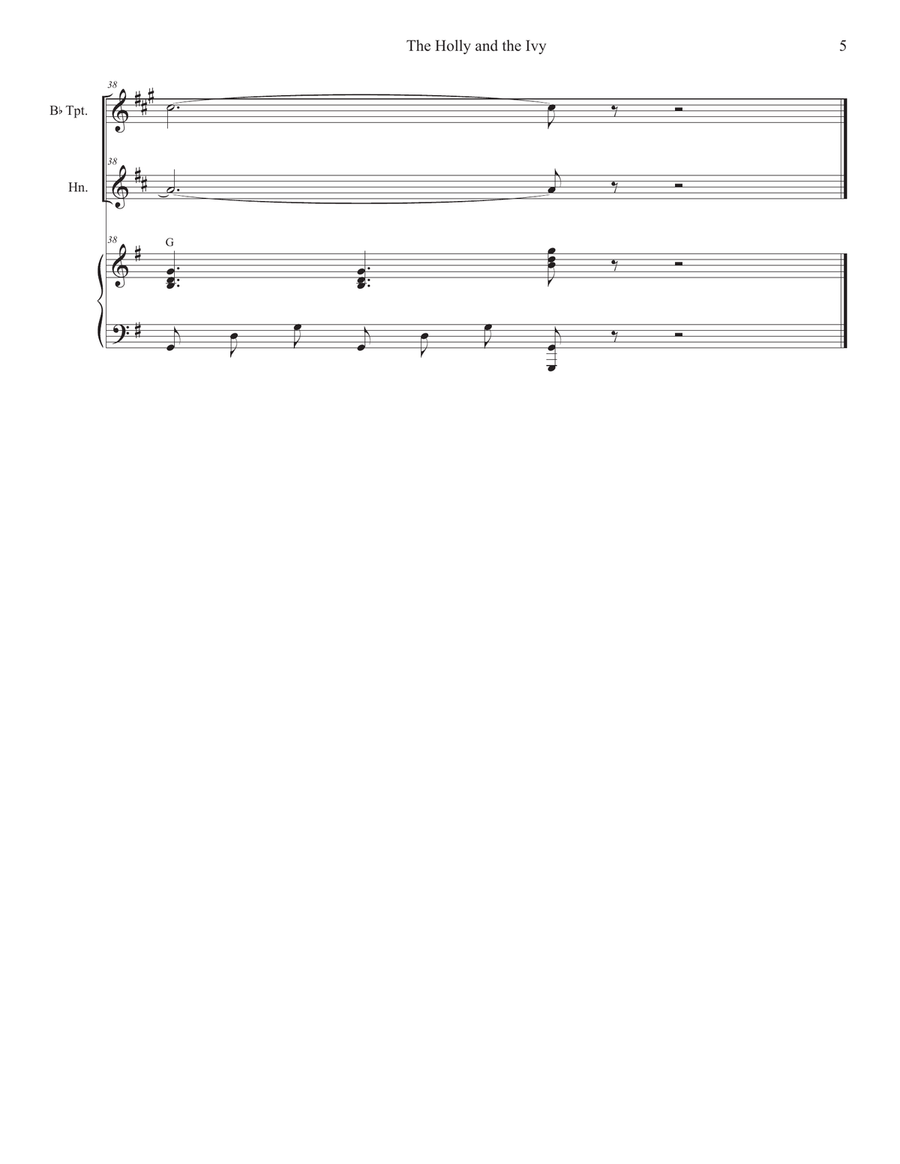 The Holly and the Ivy (Huapango Style) (Duet for Bb-Trumpet and French Horn) Brass Duet scores gallery preview page 5