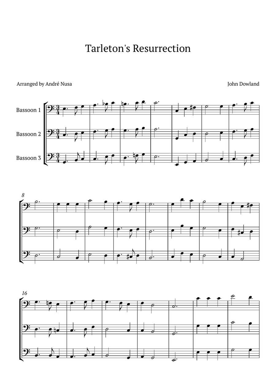 Tarleton's Resurrection Woodwind Trio scores gallery preview page 1