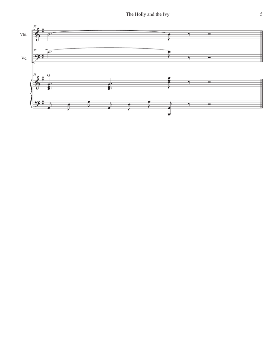 The Holly and the Ivy (Huapango Style) (Duet for Violin and Cello) Piano Trio scores gallery preview page 5