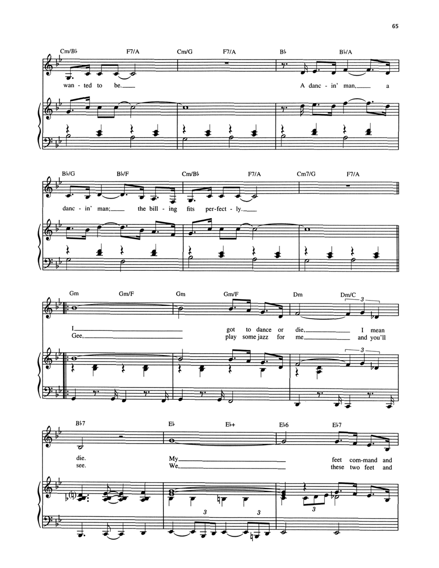 A Dancin' Man (from Bojangles) Voice scores gallery preview page 2