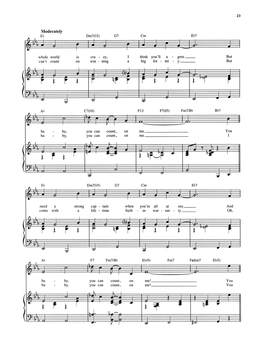 Baby, You Can Count On Me (from Bring Back Birdie) Voice scores gallery preview page 2