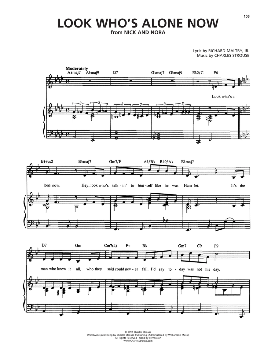 Look Who's Alone Now (from Nick And Nora) Voice scores gallery preview page 1