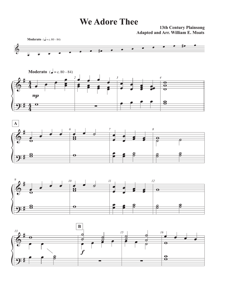 We Adore Thee Handbell Choir scores gallery preview page 2