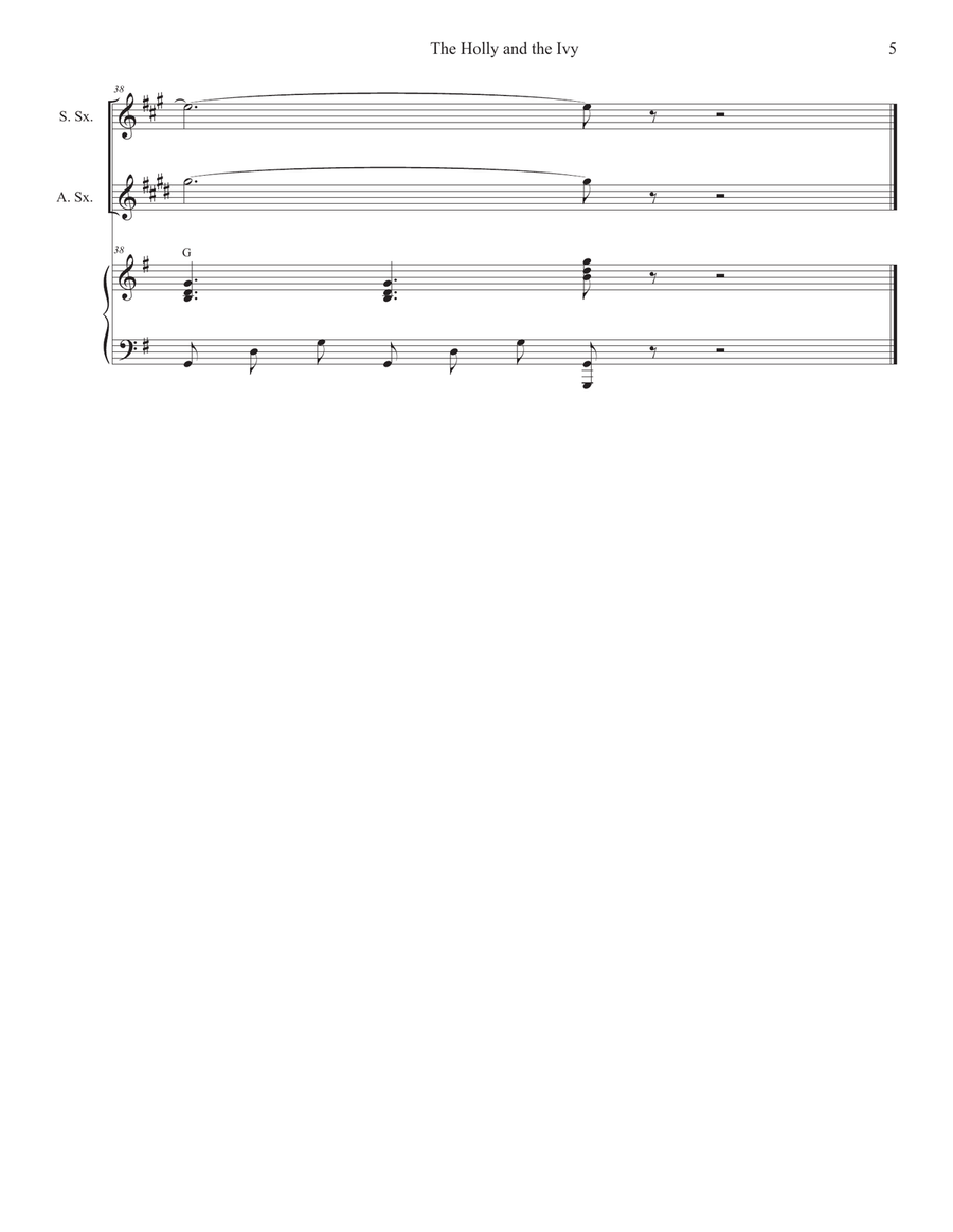 The Holly and the Ivy (Huapango Style) (Duet for Soprano and Alto Saxophone) Woodwind Duet scores gallery preview page 5