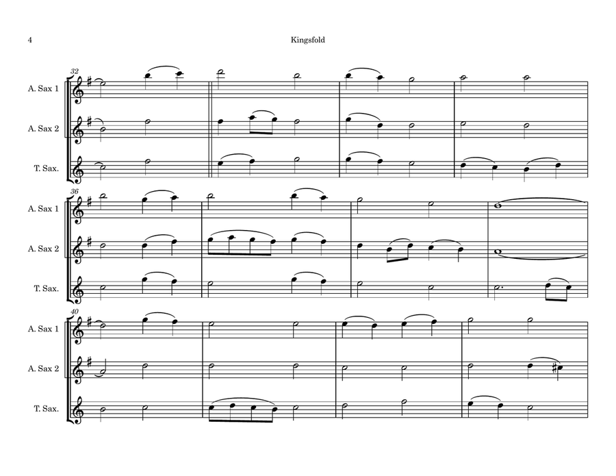 Kingsfold (Saxophone Trio) Woodwind Trio scores gallery preview page 4