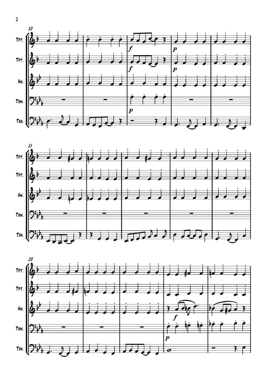 Chicago (That Toddlin' Town) Brass Quintet scores gallery preview page 4