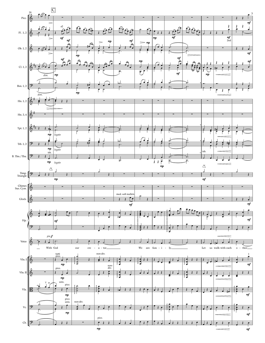 Let There Be Peace On Earth Full Orchestra scores gallery preview page 3