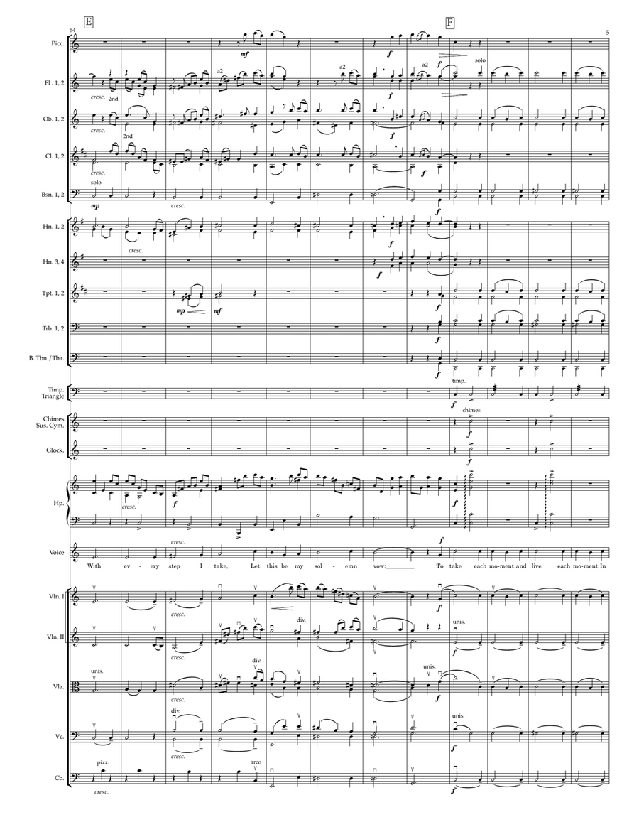 Let There Be Peace On Earth Full Orchestra scores gallery preview page 5