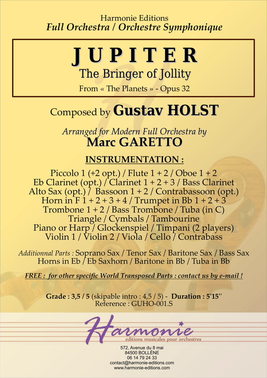 JUPITER , The Bringer of Jollity - from 