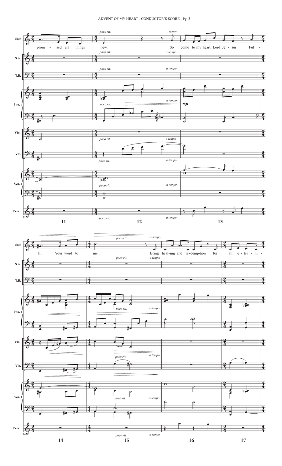 Advent Of My Heart - Conductor Score (Full Score) Choir scores gallery preview page 3