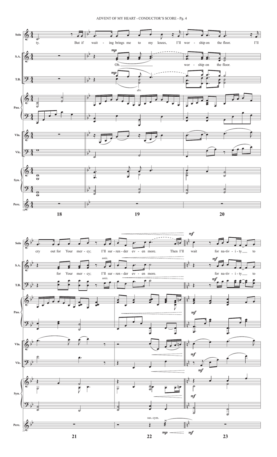Advent Of My Heart - Conductor Score (Full Score) Choir scores gallery preview page 4