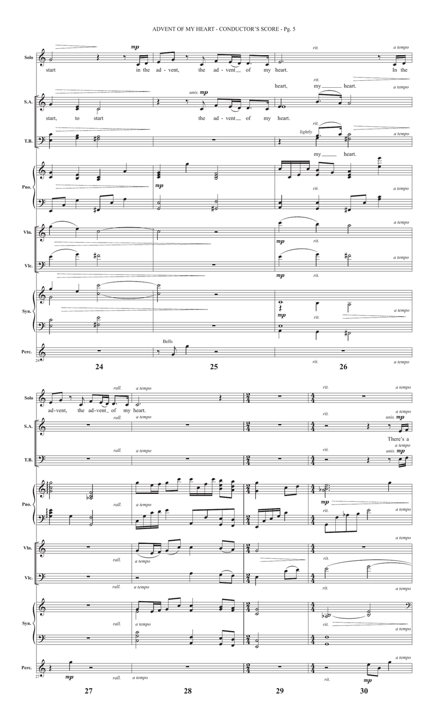 Advent Of My Heart - Conductor Score (Full Score) Choir scores gallery preview page 5