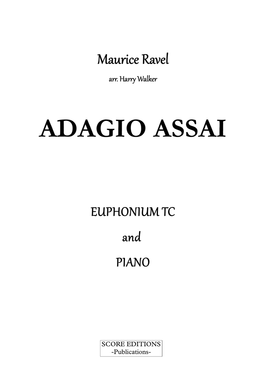 Adagio Assai – Ravel for Euphonium TC and Piano Chamber Music scores gallery preview page 2
