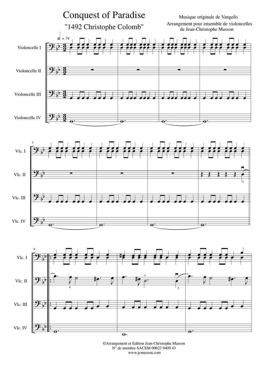 Conquest Of Paradise Conquest Of Paradise String Orchestra scores gallery preview page 2