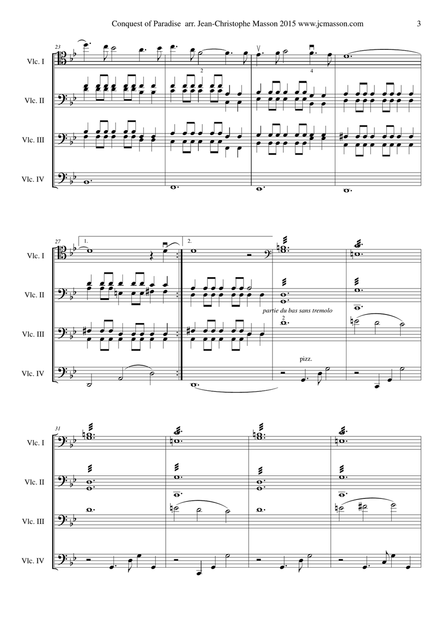 Conquest Of Paradise Conquest Of Paradise String Orchestra scores gallery preview page 4
