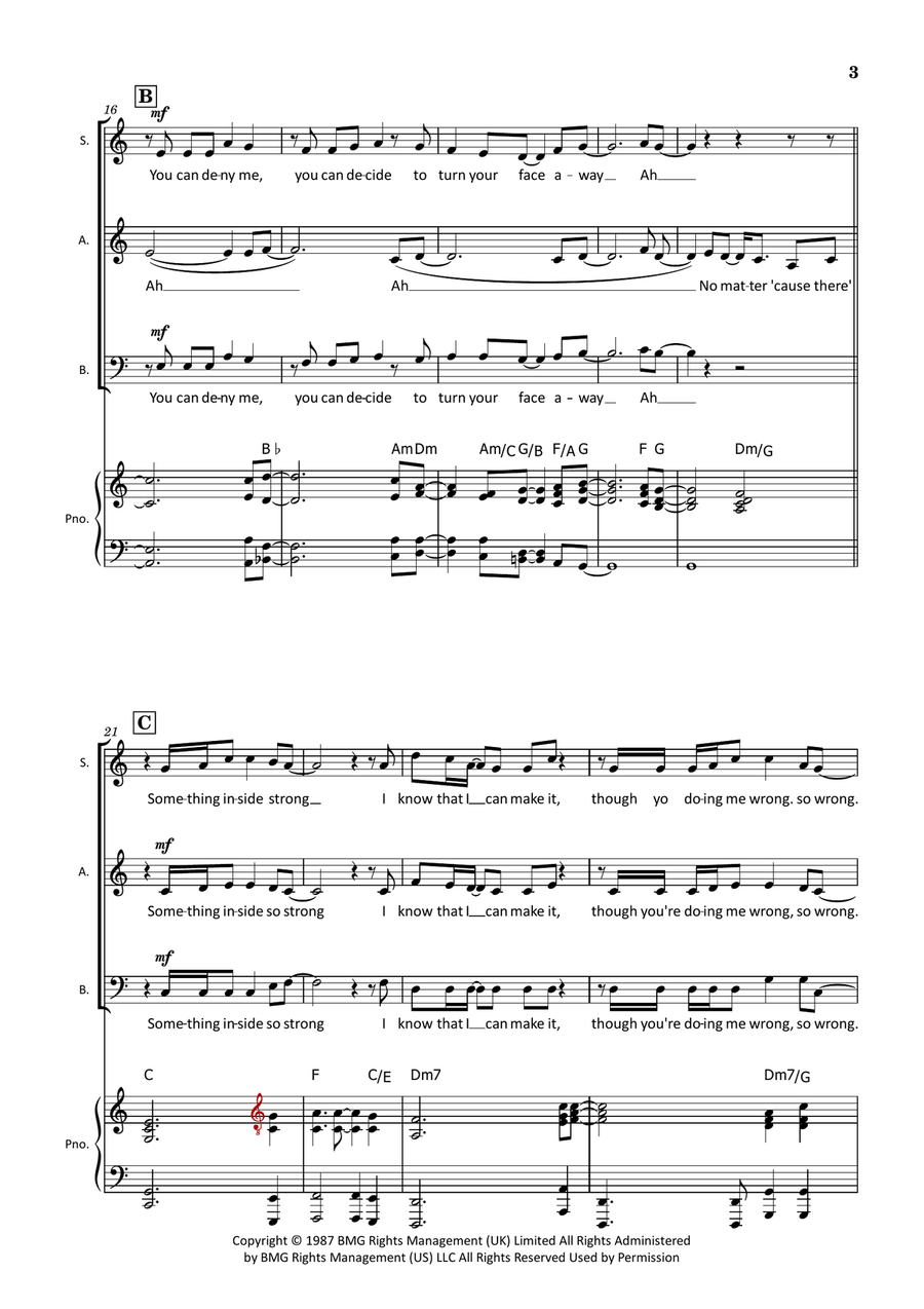 (Something Inside) So Strong 3-Part scores gallery preview page 4