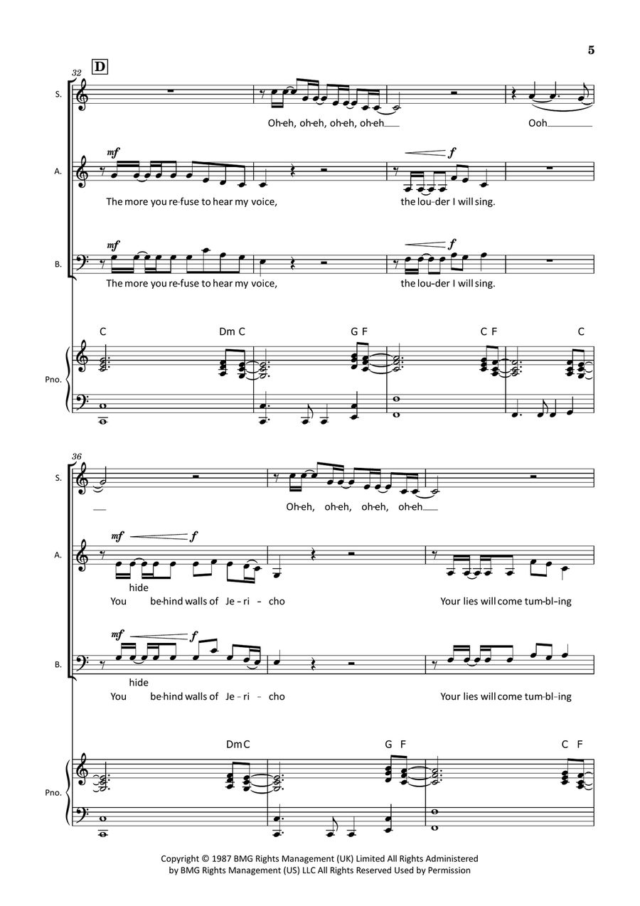 (Something Inside) So Strong 3-Part scores gallery preview page 6
