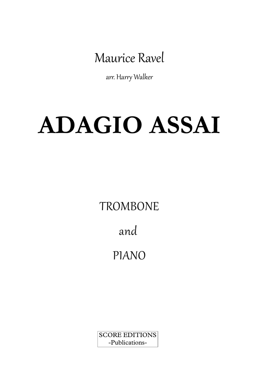 Adagio Assai – Ravel for Trombone and Piano Chamber Music scores gallery preview page 2