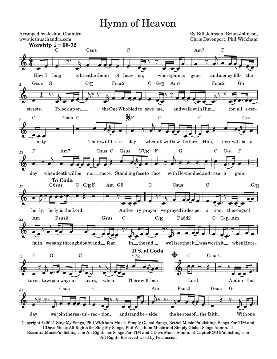 Hymn Of Heaven Hymn Of Heaven Guitar scores gallery preview page 1