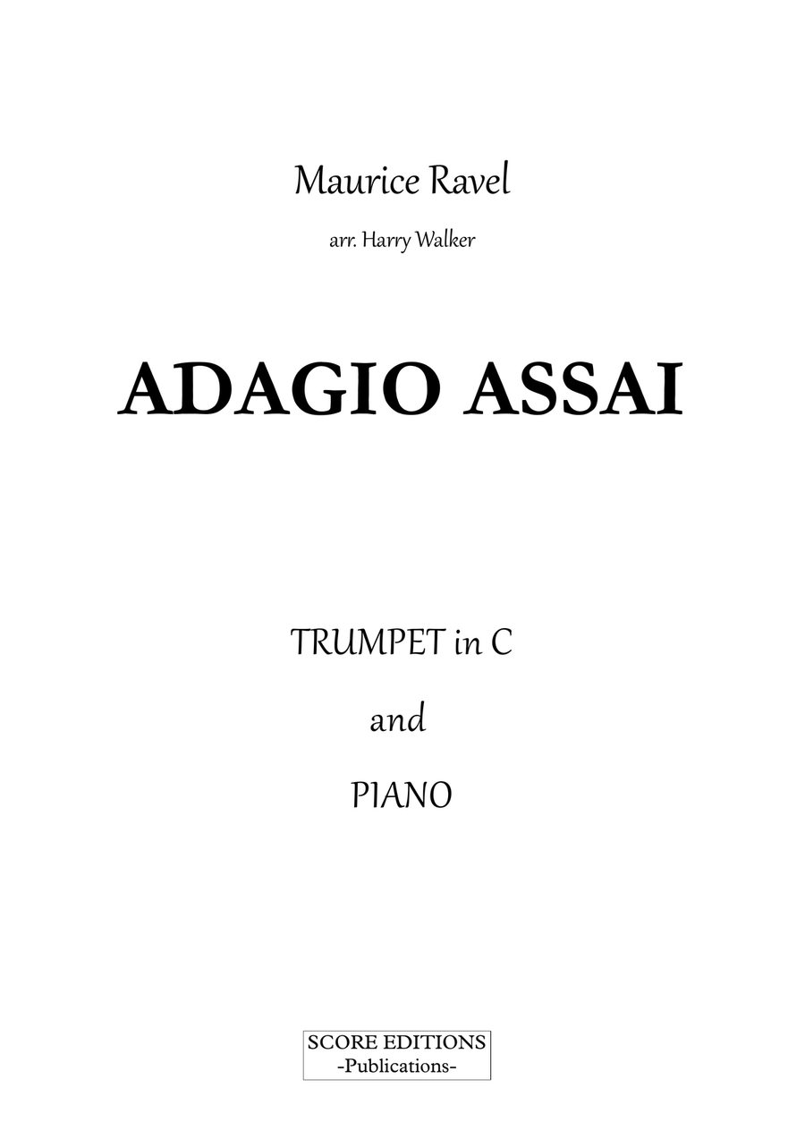 Adagio Assai – Ravel for Trumpet in C and Piano Chamber Music scores gallery preview page 2