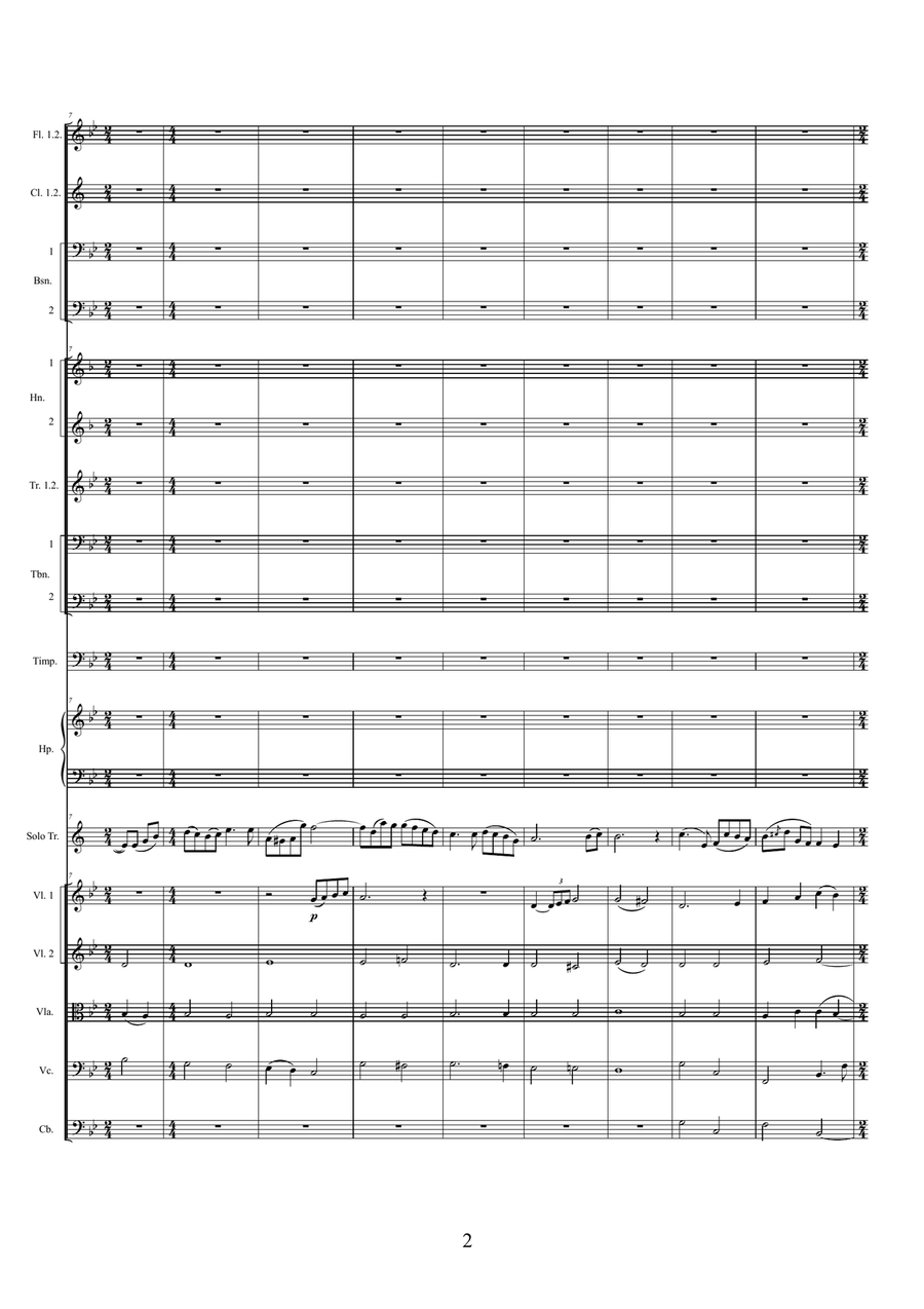 CINEMA PARADISO - Love theme (for Nata) for trumpet and orchestra Full Orchestra scores gallery preview page 2