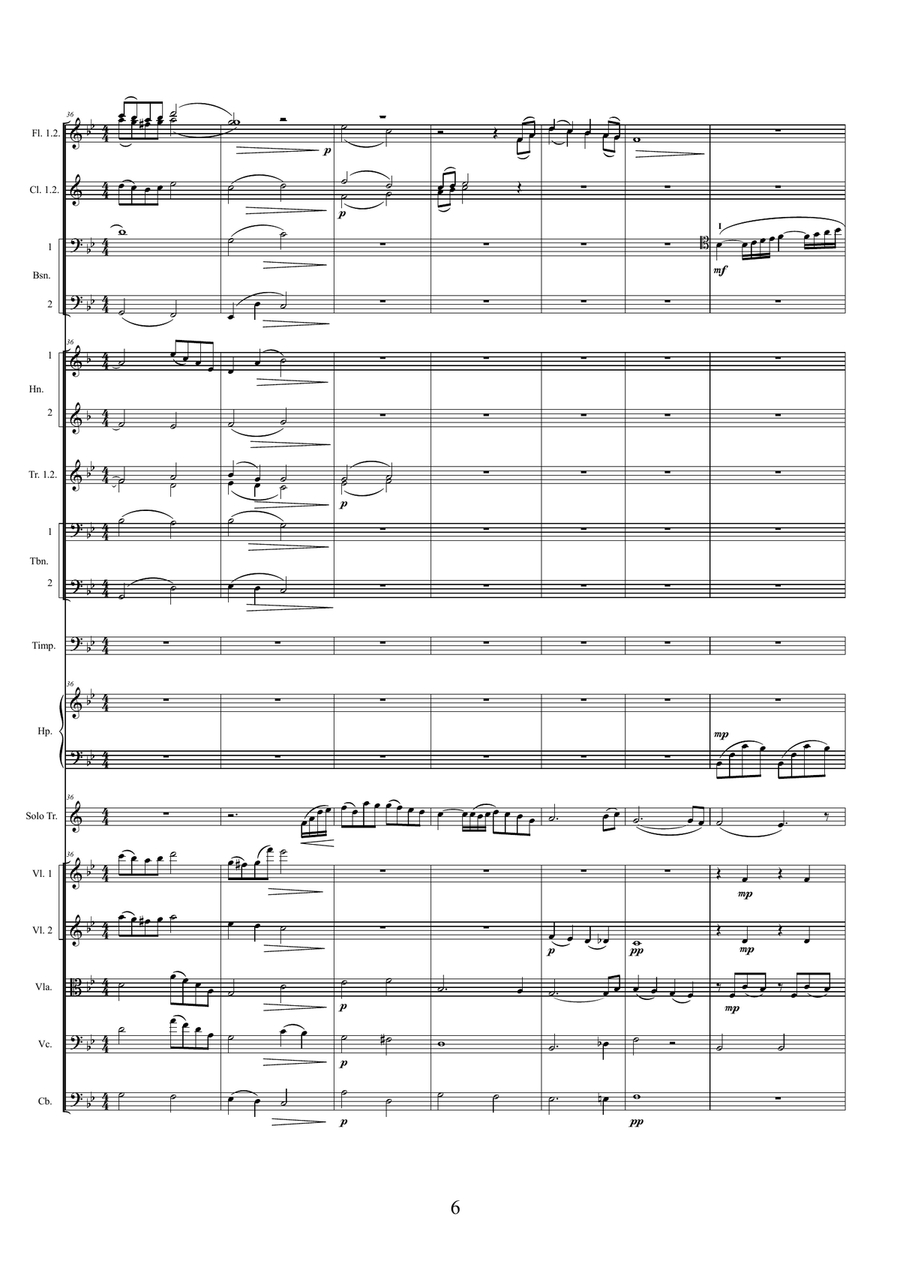 CINEMA PARADISO - Love theme (for Nata) for trumpet and orchestra Full Orchestra scores gallery preview page 6