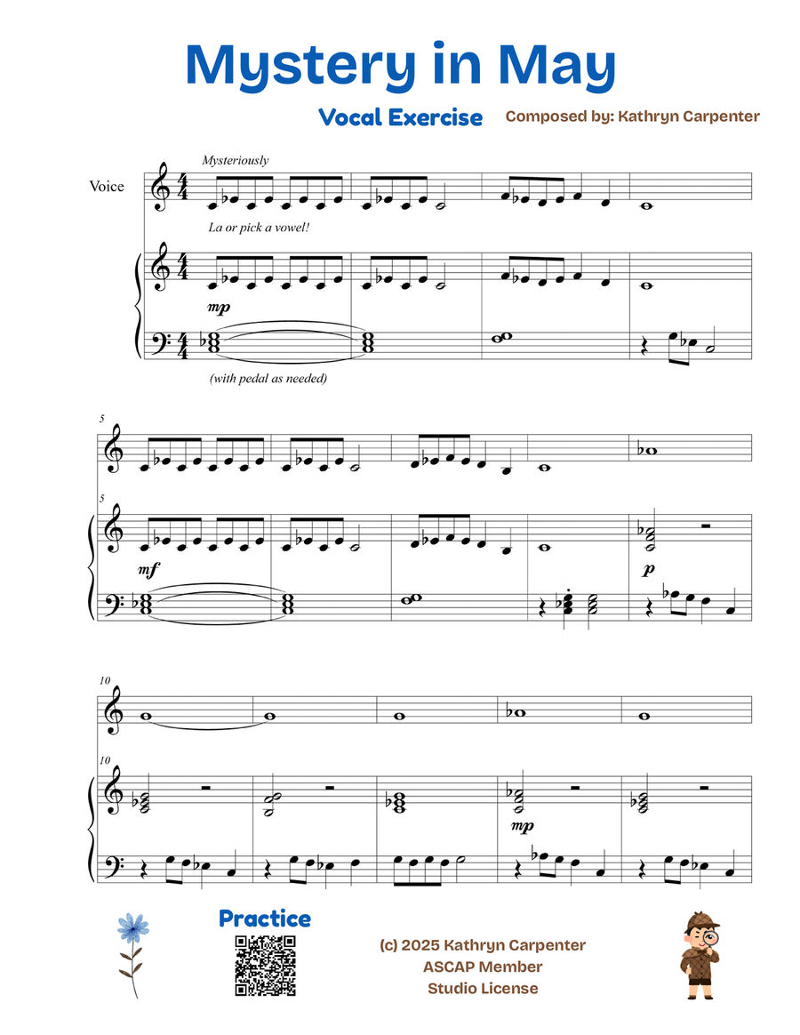 Mystery in May Vocal Exercise Medium Voice scores gallery preview page 1