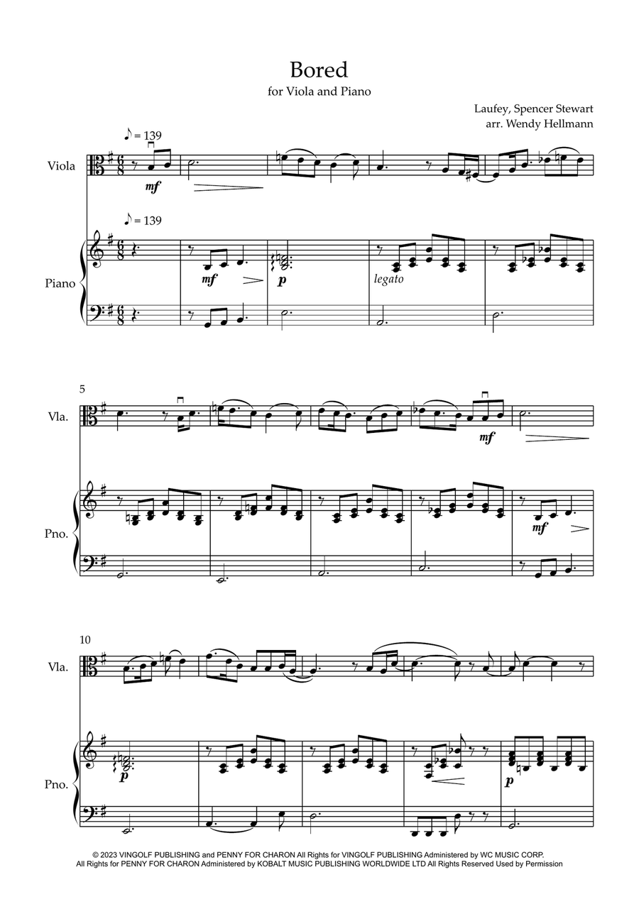 Bored Viola scores gallery preview page 1