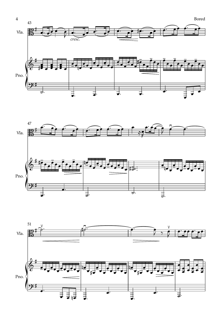 Bored Viola scores gallery preview page 4