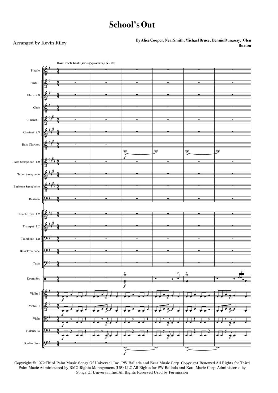 School's Out School's Out Full Orchestra scores gallery preview page 1