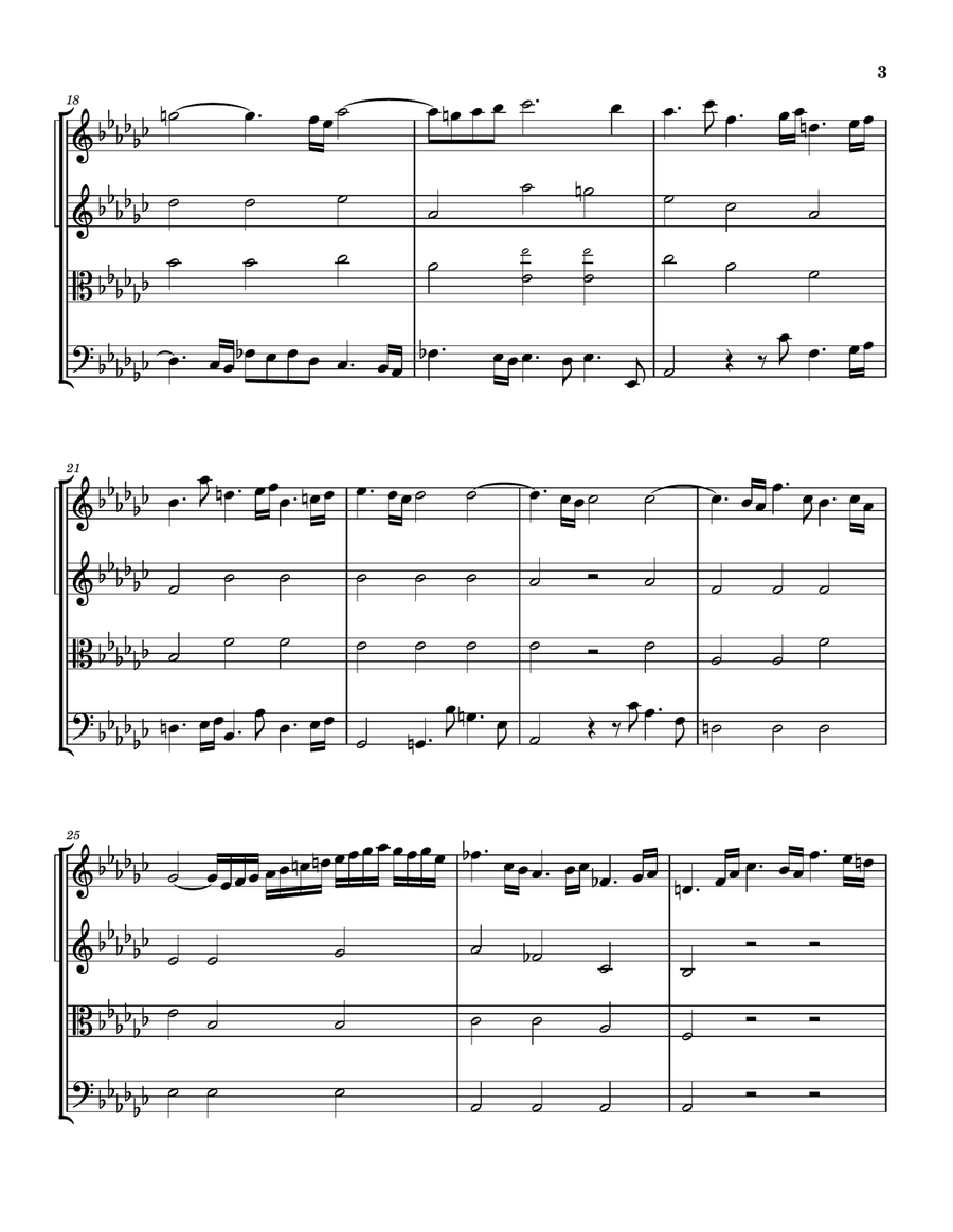 Prelude in Eb minor String Quartet scores gallery preview page 3
