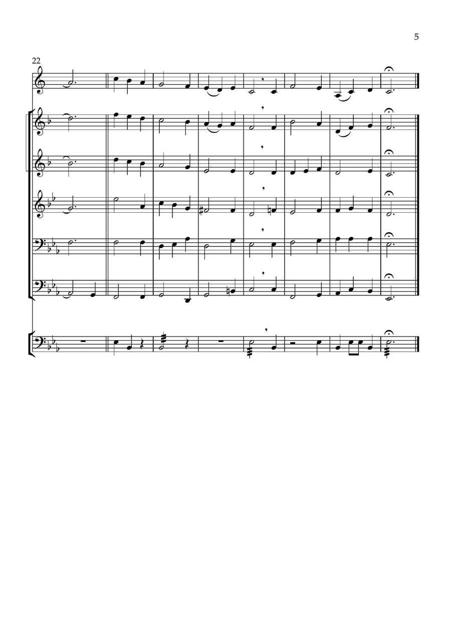 How Shall I Sing That Majesty (Co Fen) Brass Quintet scores gallery preview page 5