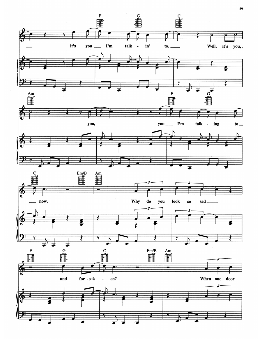 Coming In From The Cold Coming In From The Cold Piano, Vocal, Guitar scores gallery preview page 3