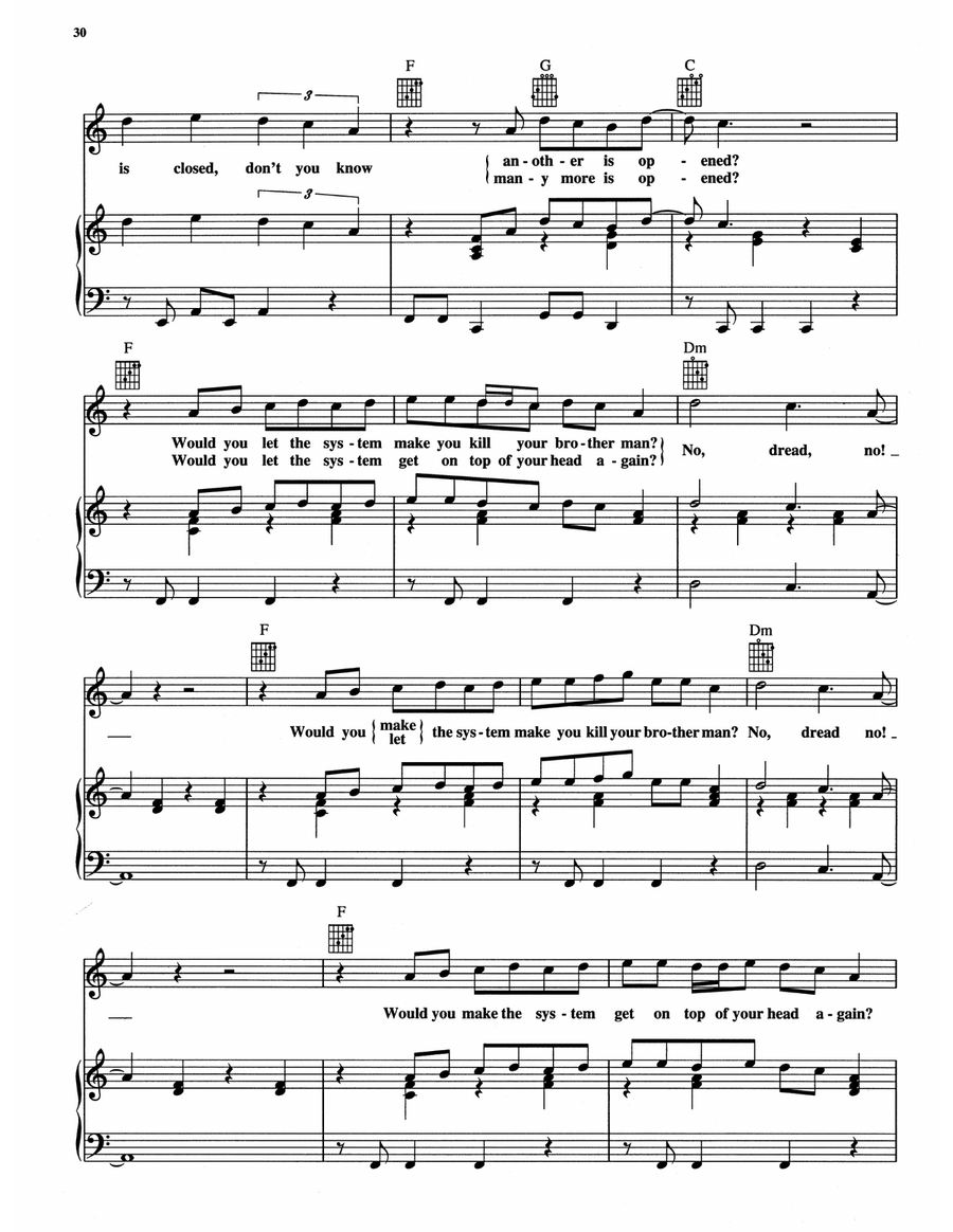 Coming In From The Cold Coming In From The Cold Piano, Vocal, Guitar scores gallery preview page 4