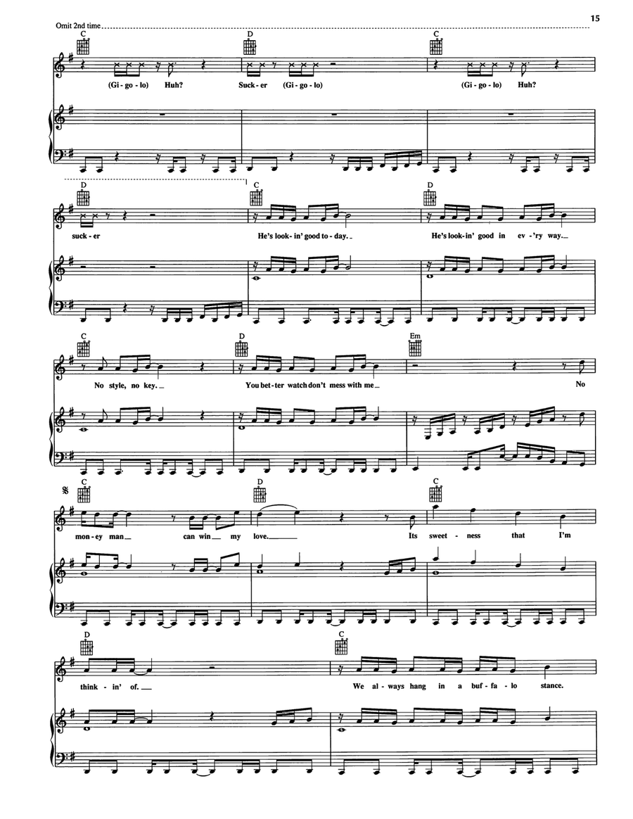 Buffalo Stance Buffalo Stance Piano, Vocal, Guitar scores gallery preview page 2