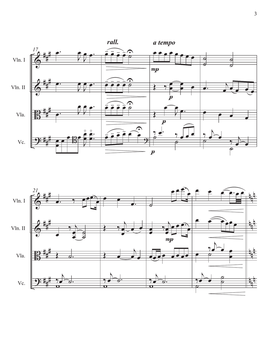 Count Your Blessings String Quartet scores gallery preview page 3