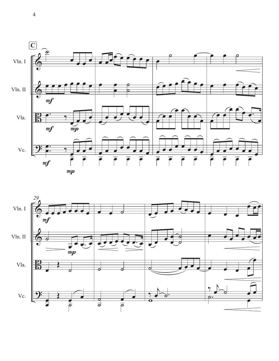 Count Your Blessings String Quartet scores gallery preview page 4