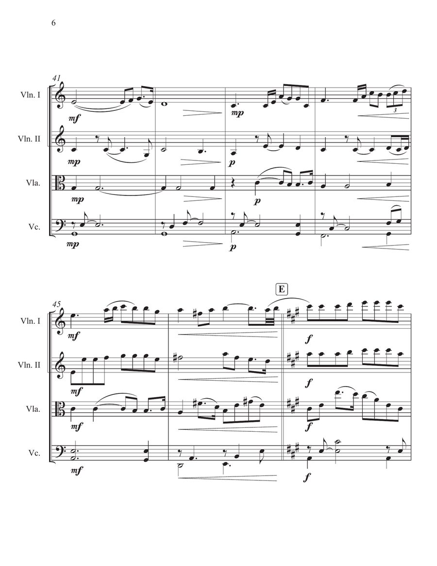 Count Your Blessings String Quartet scores gallery preview page 6