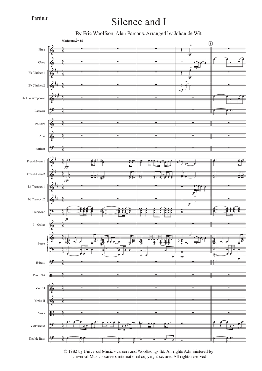 Silence And I Silence And I Full Orchestra scores gallery preview page 1